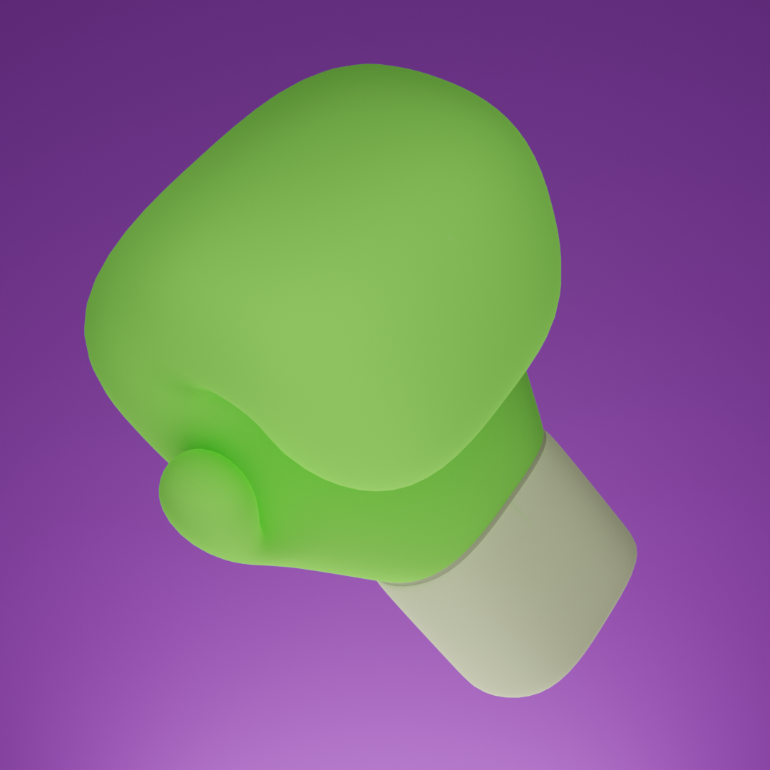 modélisation d'un gant de boxe vert