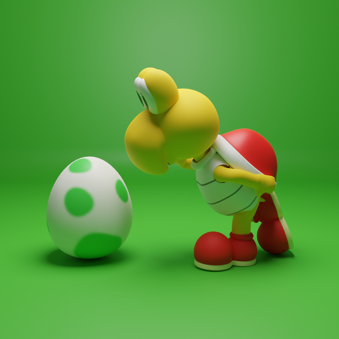 modelisation d'un Koopa Troopa de Super Mario Bros
